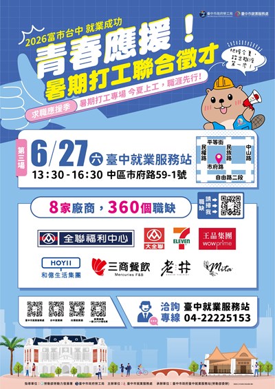 暑期打工聯合徵材